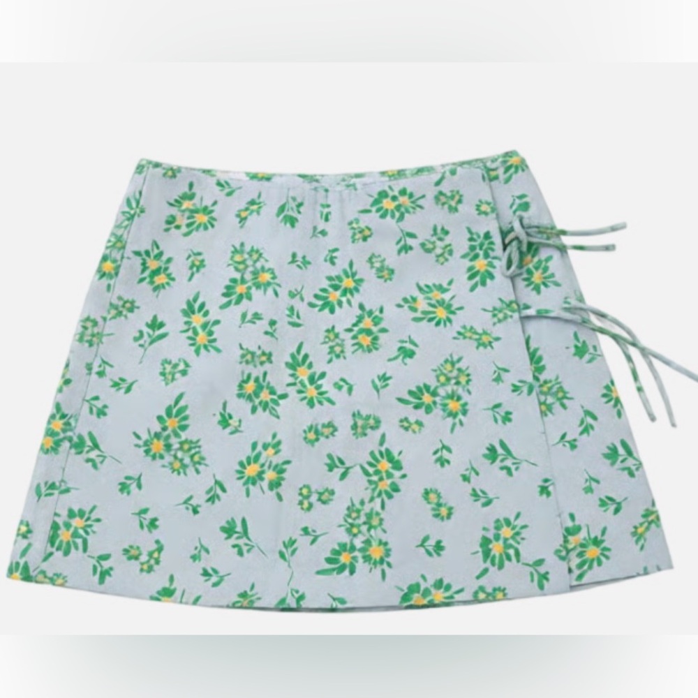 Zara Blue Mini Skort NWT